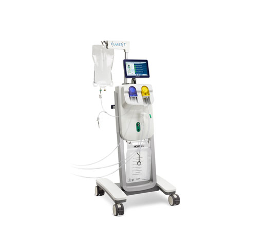 Fluent® sistema de gestão de fluidos num fundo em branco