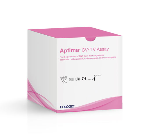 Ensaio Aptima® CV/TV da Hologic em fundo branco