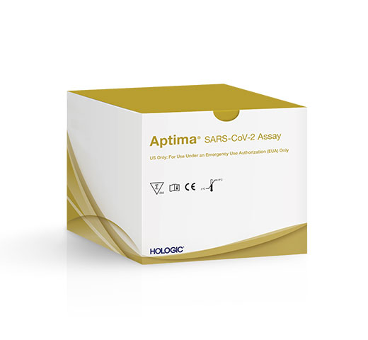 Ensaio Aptima® SARS-CoV-2 da Hologic em fundo branco