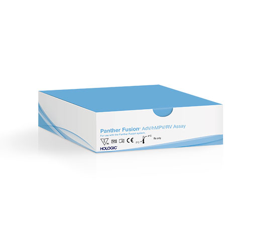 Ensaio Panther Fusion® AdV/hMPV/RV da Hologic em fundo branco