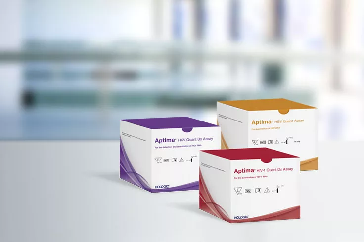 Caixas de ensaios Aptima da Hologic para a deteção da infeção por Vírus da Imunodeficiência Humana 1 (HIV-1), Hepatite C (HCV) e Hepatite B (HBV)