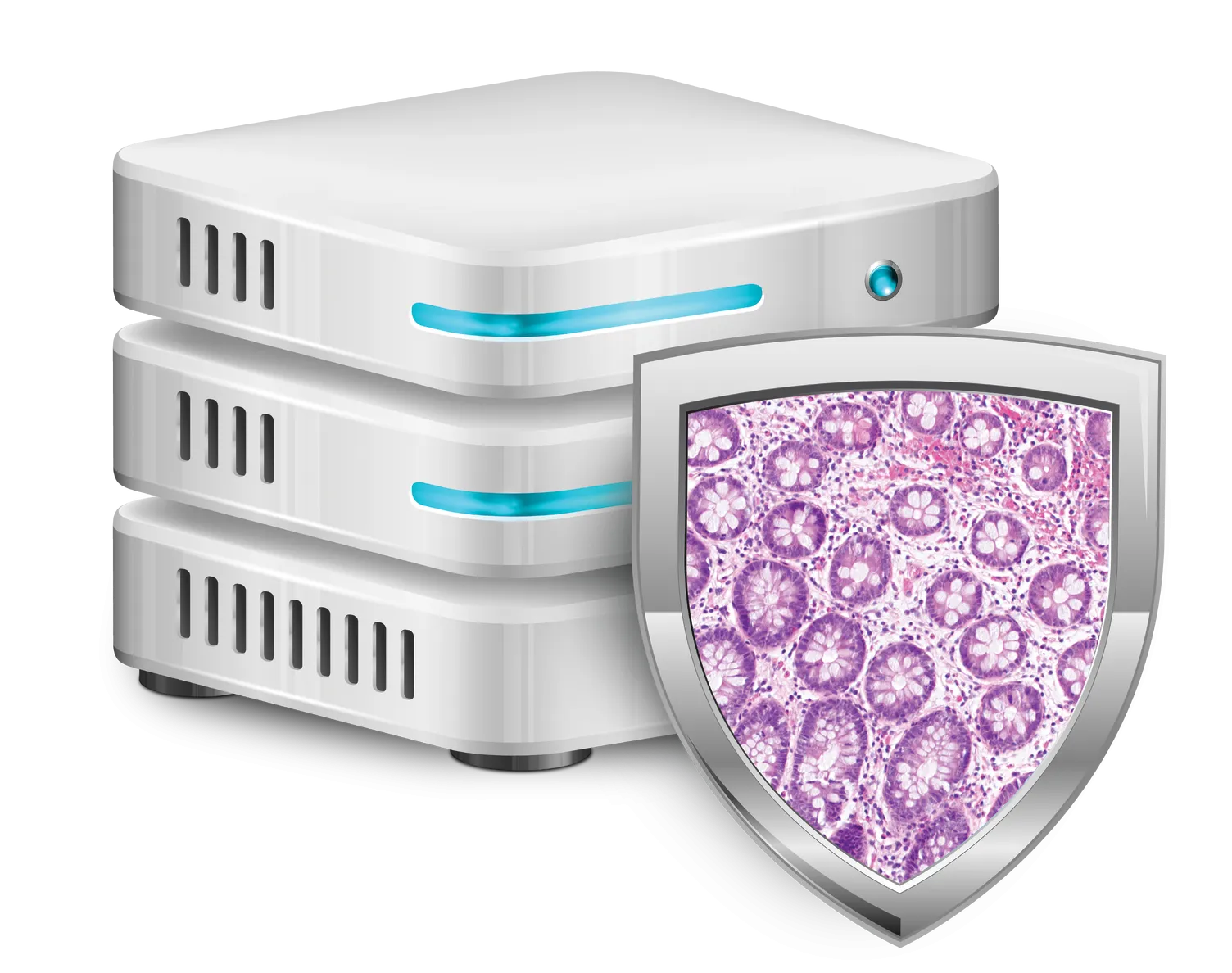 O IMS Genius para histologia sobre um fundo branco