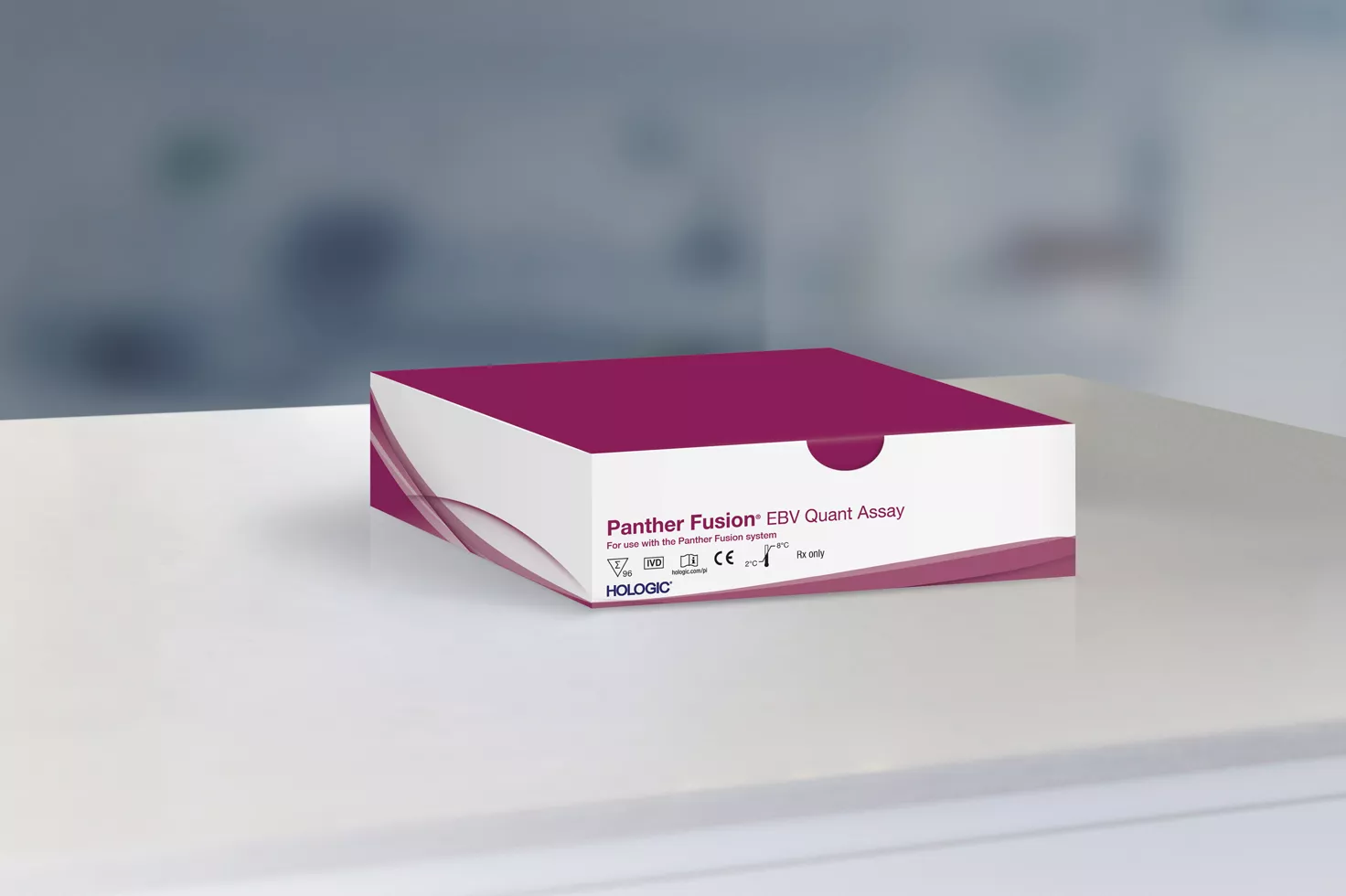 Ensaio Panther® Fusion EBV Quant da Hologic em fundo branco