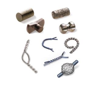 Marcadores de biopsia mamária da Hologic em fundo branco